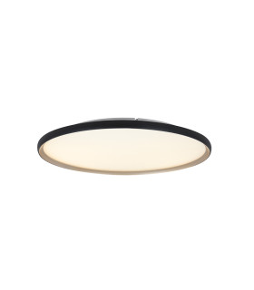 Valora 58.5cm Flush Ceiling Light Black Matt-Gold LED 2700-3000-4000K Dimmable-1