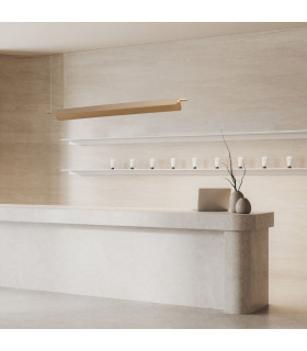 Kyron Bar Pendant Ceiling Light Brushed Gold LED 3000-4000-5700K Dimmable-2