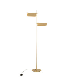 Banker Multi Arm Floor Lamp Brushed Gold LED 3000K 3 Step Dimming-1