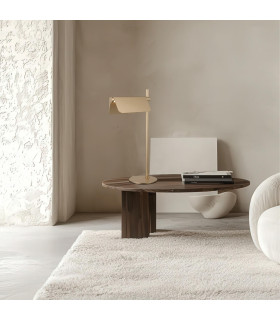 Banker Table Lamp Brushed Gold LED 3000K Dimmable-2