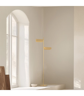 Banker Multi Arm Floor Lamp Brushed Gold LED 3000K 3 Step Dimming-2
