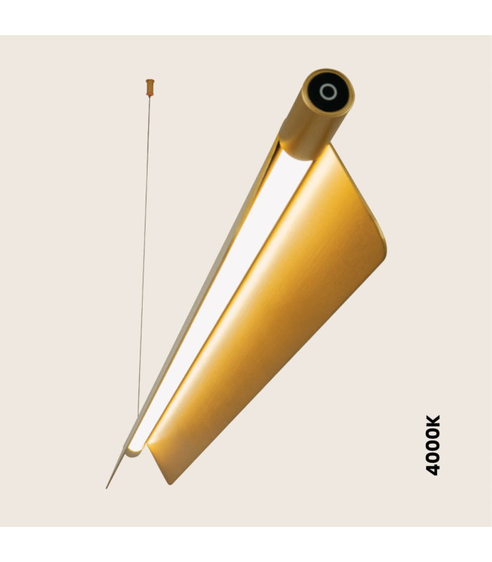 Kyron Bar Pendant Ceiling Light Brushed Gold LED 3000-4000-5700K Dimmable-5