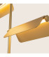 Banker Multi Arm Floor Lamp Brushed Gold LED 3000K 3 Step Dimming-3