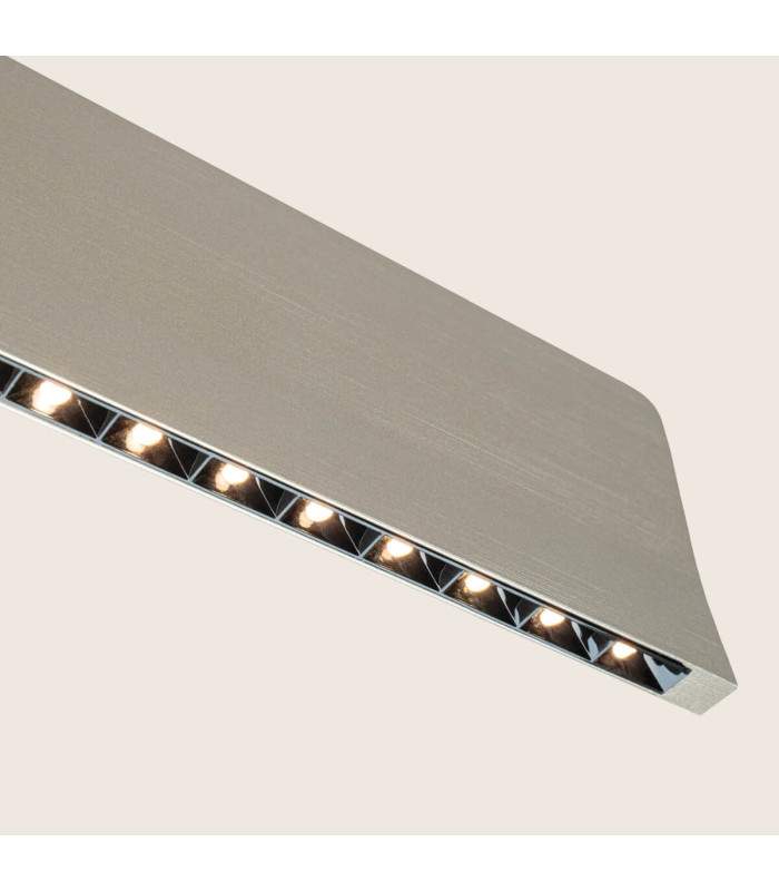 Kyron Bar Pendant Ceiling Light Brushed Grey-Black LED 3000K Dimmable-3