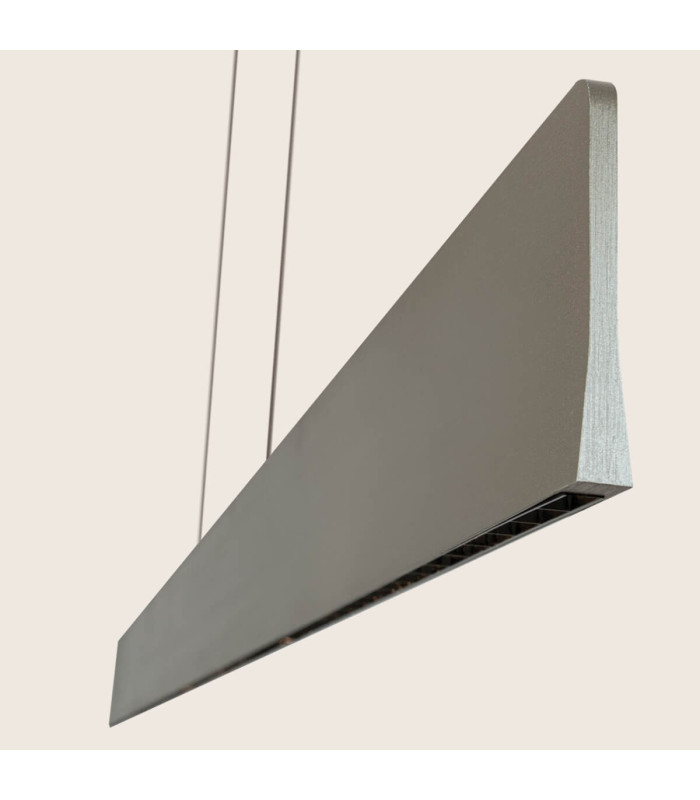 Kyron Bar Pendant Ceiling Light Brushed Grey-Black LED 3000K Dimmable-4