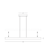 Kyron Bar Pendant Ceiling Light Brushed Grey-Black LED 3000K Dimmable-6
