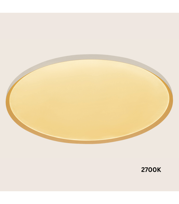 Valora 65cm Flush Ceiling Light Sandy White LED 2700-3200-4000K Dimmable-2