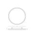 Valora 65cm Flush Ceiling Light Sandy White LED 2700-3200-4000K Dimmable-5