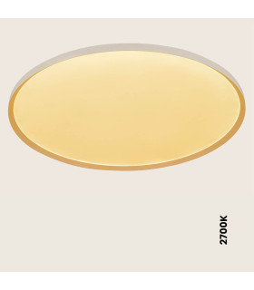 Valora 85cm Flush Ceiling Light Sandy White LED 2700-3200-4000K Dimmable-2