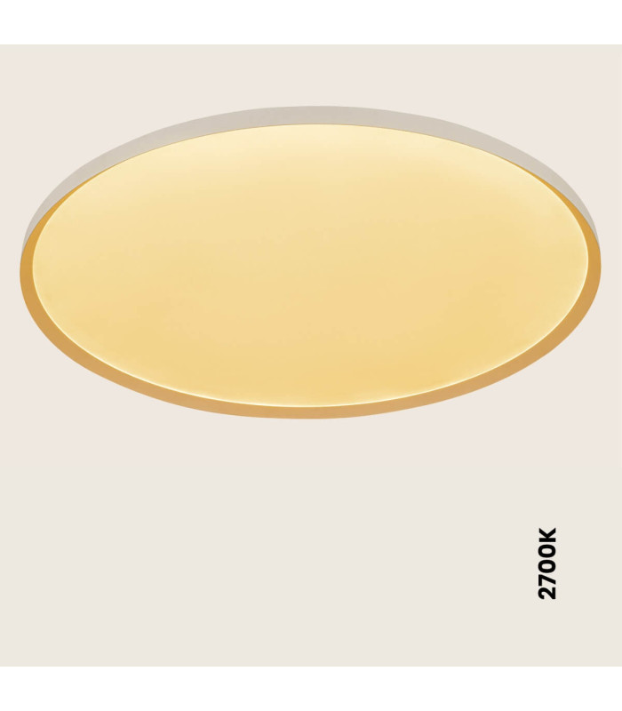 Valora 85cm Flush Ceiling Light Sandy White LED 2700-3200-4000K Dimmable-2