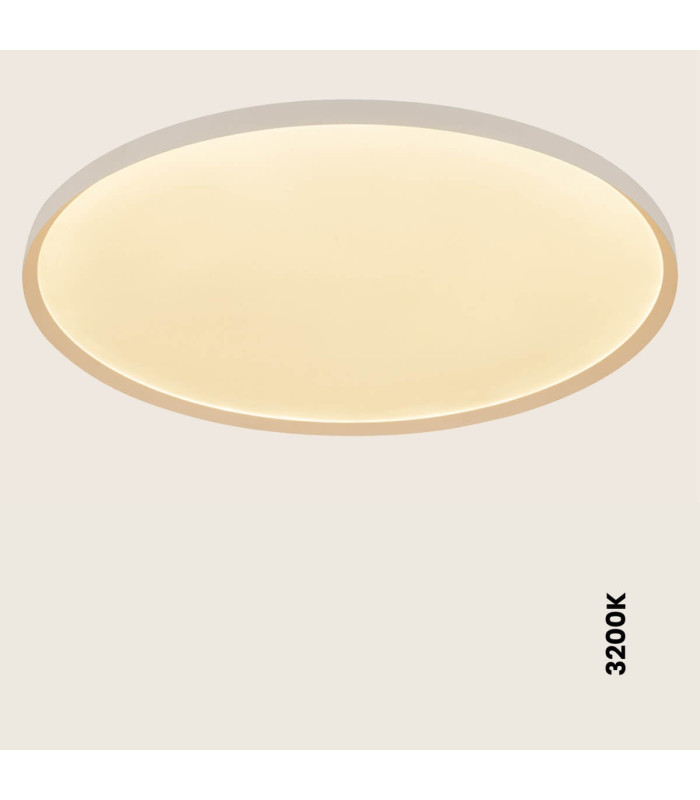 Valora 85cm Flush Ceiling Light Sandy White LED 2700-3200-4000K Dimmable-3