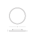 Valora 85cm Flush Ceiling Light Sandy White LED 2700-3200-4000K Dimmable-5