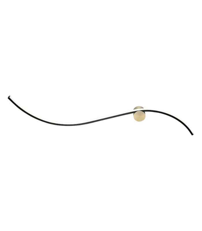 Thariel 102cm Integrated Led Wall Lamp Black Matt-Gold Matt LED 3000K 19W-1