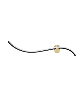 Thariel 65cm Integrated Led Wall Lamp Black Matt-Gold Matt LED 3000K 14W-1