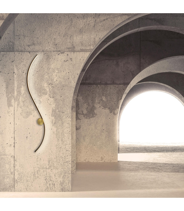 Thariel 102cm Integrated Led Wall Lamp Black Matt-Gold Matt LED 3000K 19W-2