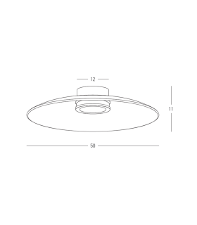 Aerisca 50cm Integrated Led Semi Flush Ceiling Light Black Matt-Tawny Glass LED 2700-3000K Dimmable-2