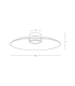 Aerisca 50cm Integrated Led Semi Flush Ceiling Light Black Matt-Smoked Glass LED 2700-3000K Dimmable-3