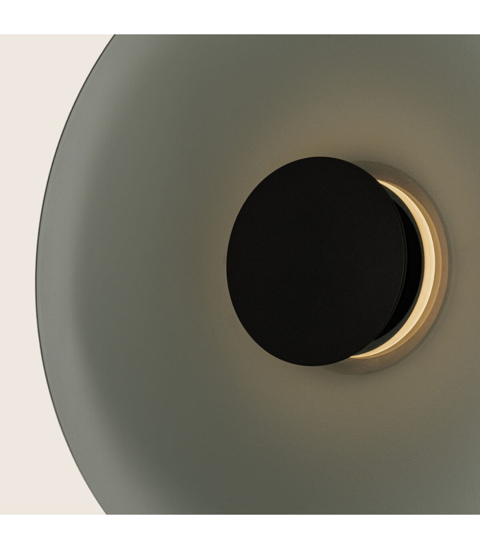 Aerisca 50cm Integrated Led Wall Lamp Black Matt-Smoked Glass LED 2700-3000K Dimmable-3