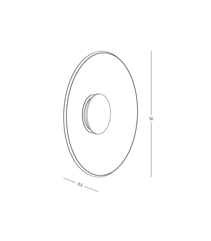 Aerisca 50cm Integrated Led Wall Lamp Black Matt-Tawny Glass LED 2700-3000K Dimmable-5