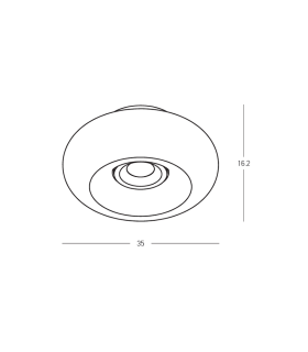 Aerisca 35cm Bowl Semi Flush Ceiling Light Black Matt-Smoked Glass LED 2700-3000K Dimmable-2