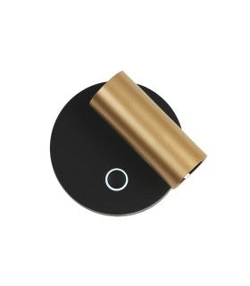 Zambelis Round Reading Wall Light Sandy Black-Gold LED 3000K Dimmable-1