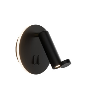 Zambelis Reading Wall Light Black Matt LED 3000K 3W+6W-1