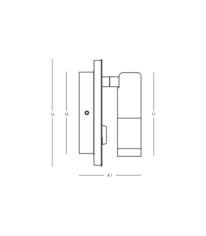 Zambelis Reading Wall Light Black Matt LED 3000K 3W+6W-3