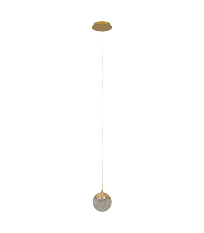 Zambelis Slim Pendant Ceiling Light Gold LED 3000K-1