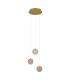 Athera 3 Light Cluster Pendant Ceiling Light Gold LED 3000K Dimmable-1
