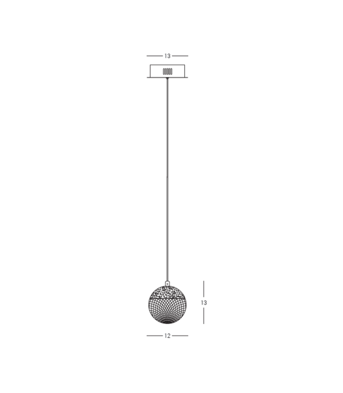 Zambelis Slim Pendant Ceiling Light Gold LED 3000K-3