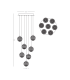 Athera 5 Light Cluster Pendant Ceiling Light Gold LED 3000K Dimmable-3