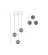 Athera 3 Light Cluster Pendant Ceiling Light Gold LED 3000K Dimmable-4