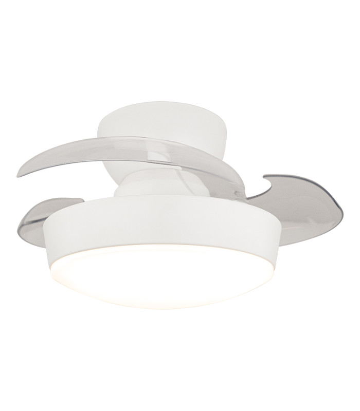 Zambelis Ceiling Fan White Matt-Transparent Blades LED 3000-4000-6500K-1