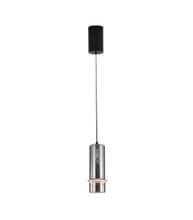 Louvaras 
Slim Pendant Ceiling Light Sandy Black-Smoked Glass LED 3000K Step Dimming-1
