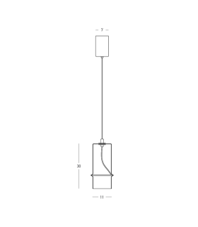 Louvaras 
Slim Pendant Ceiling Light Sandy Black-Smoked Glass LED 3000K Step Dimming-2