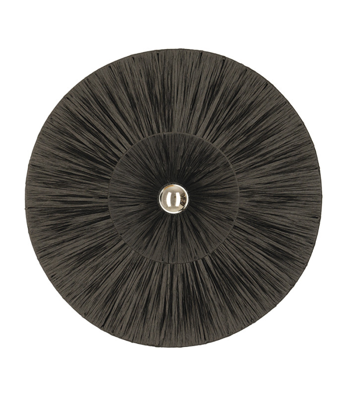 Silikou 50cm Wall Lamp Black - Rattan 1xE27-1