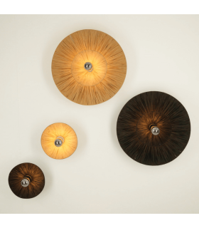 Silikou 50cm Wall Lamp Black - Rattan 1xE27-2