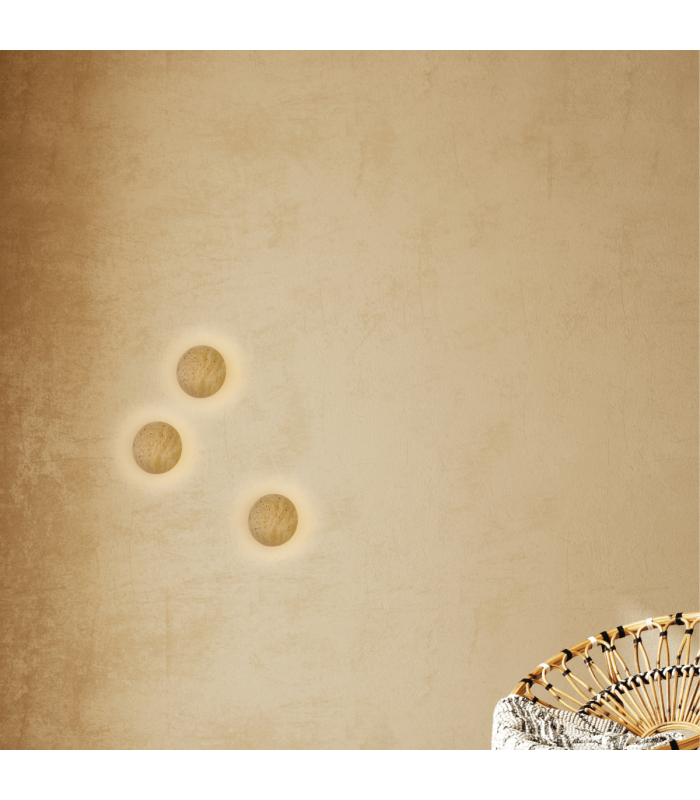 Myrien Integrated Led Wall Lamp Natural Stone-White Matt LED 3000K-2