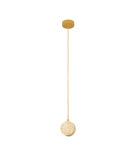 Myrien Slim Pendant Ceiling Light Natural Stone-Gold LED 3000K-1