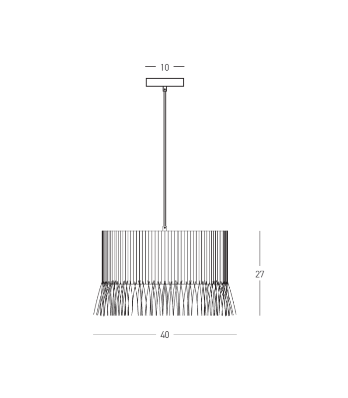 Zambelis Cylindrical Pendant Ceiling Light Natural Rope-Brown Beige 1xE27-5