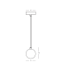 Myrien Slim Pendant Ceiling Light Natural Stone-Gold LED 3000K-5