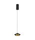 Oriel Slim Pendant Ceiling Light Sandy Black-Brushed Gold LED 3000K-1