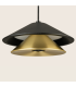 Oriel Slim Pendant Ceiling Light Sandy Black-Brushed Gold LED 3000K-3