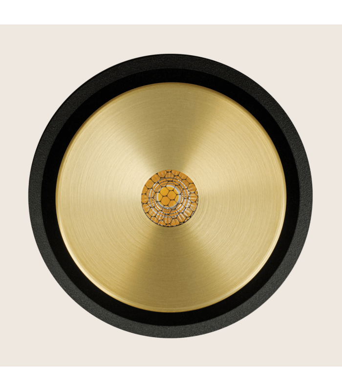 Oriel Slim Pendant Ceiling Light Sandy Black-Brushed Gold LED 3000K-4