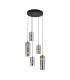Louvaras 
Cluster Pendant Ceiling Light Sandy Black-Smoked Glass LED 3000K Step Dimming-1