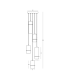 Louvaras 
Cluster Pendant Ceiling Light Sandy Black-Smoked Glass LED 3000K Step Dimming-2