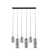 Louvaras 
Bar Pendant Ceiling Light Sandy Black-Smoked Glass LED 3000K Dimmable-1