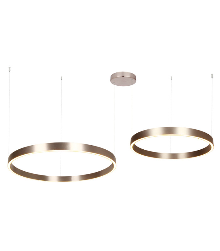 Zorya 60cm + 80cm Pendant Ceiling Light Electroplate Brushed Coffee LED 3000K Dimmable-1