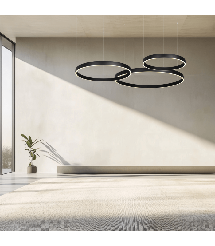 Zorya 60-80-100cm Pendant Ceiling Light Sandy Black LED 3000K Dimmable-2