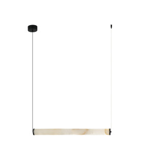 Malia 52.4cm Bar Pendant Ceiling Light Sandy Black-Natural Alabaster LED 3000K-1